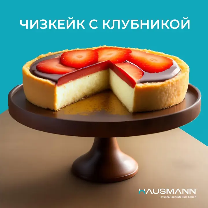 Аэрогрильдегі құлпынай қосылған чизкейк